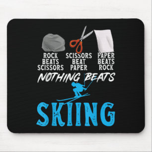 Tapis De Souris Pierre Feuille Ciseaux Rien ne bat le ski _1