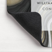 Tapis De Souris Pierre gris noir et marbre doré (Coin)