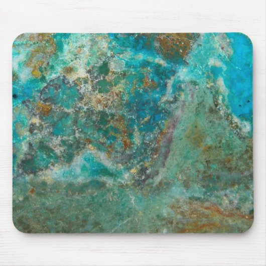 Tapis De Souris Pierre minérale bleu Chrysocolla (Devant)