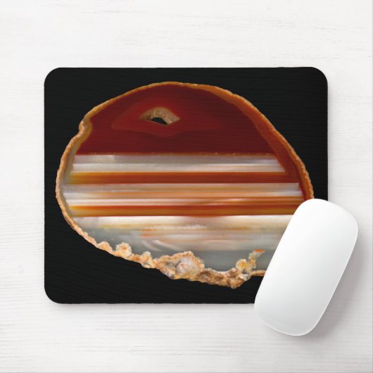 Tapis De Souris Pierre minérale en tranches d'agate poli (Avec souris)