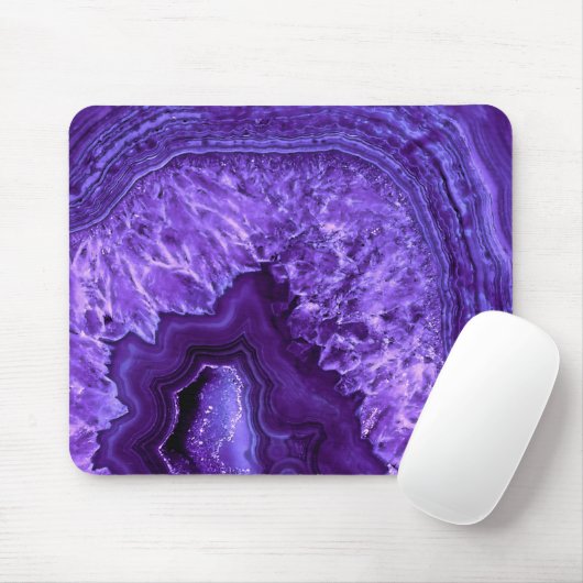 Tapis De Souris Pierre minérale violette Ultra Violette (Avec souris)