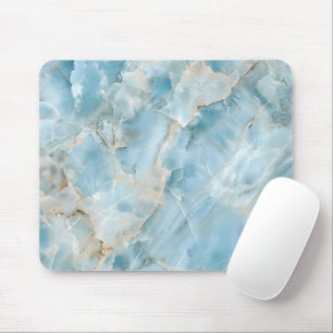 Tapis De Souris Pierre précieuse esthétique bleu clair moderne lux