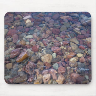 Tapis De Souris Pierres dans le lac du parc national Glacier