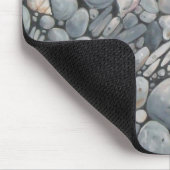 Tapis De Souris Pierres de plage Coques Galets Rochers Peinture Ar (Coin)