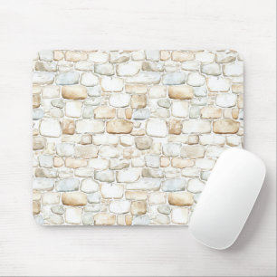 Tapis De Souris Pierres Fausse Grises Blanc Crème
