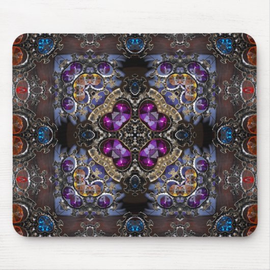 Tapis De Souris Pierres gemmes carrées (Devant)