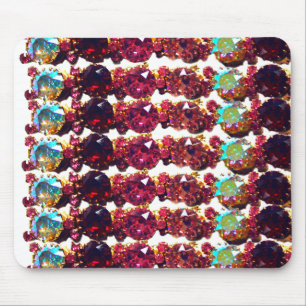Tapis De Souris Pierres précieuses colorées, rubis, diamants, saph