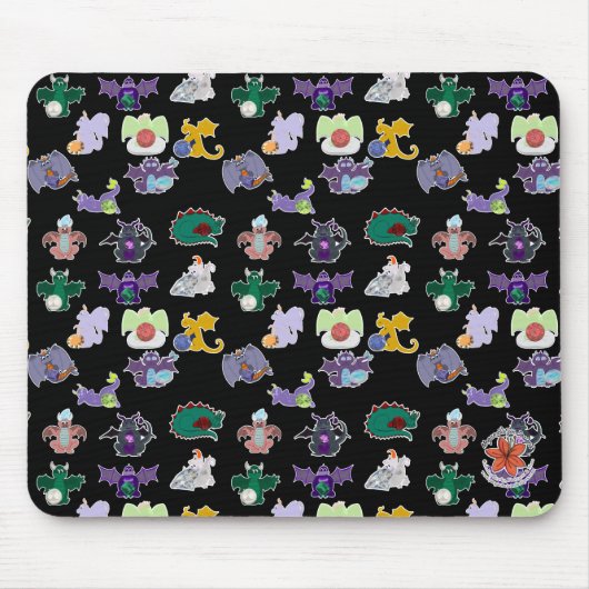 Tapis de souris Pierres précieuses et Dragons (Devant)