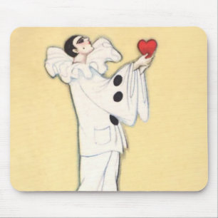Tapis De Souris Pierrot au cœur rouge de Sophia Chiostri