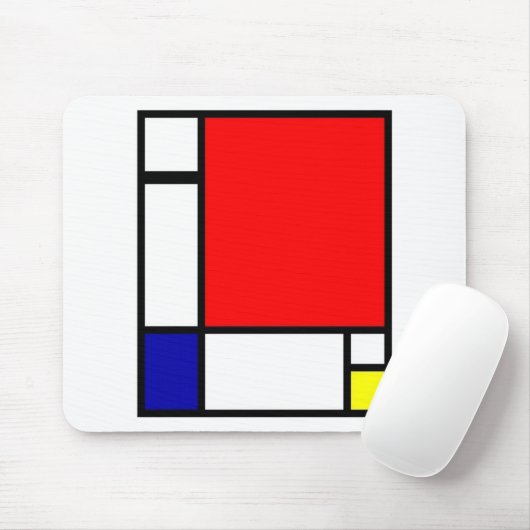 Tapis De Souris Piet Mondrian - art néo-plastique (Avec souris)
