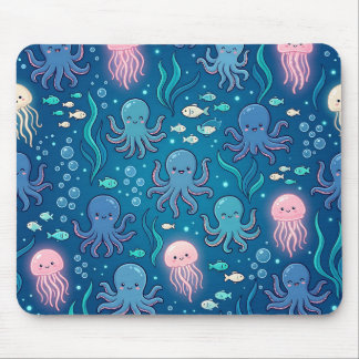 Tapis de souris Pieuvre Méduse Lumineux – Océan Mi