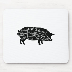 Tapis De Souris Pig Parts Filipino Food Bbq Pinoy Adobo Funny Porc