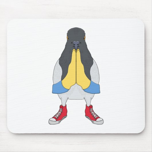 Tapis De Souris Pigeon avec chaussures (Devant)