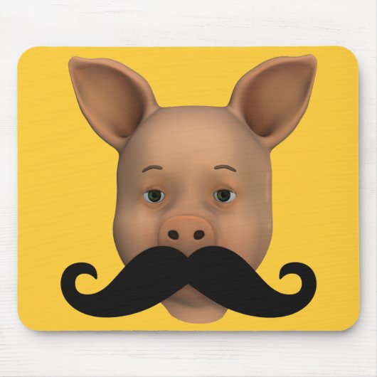 Tapis De Souris Piglet Avec Moustache (Devant)