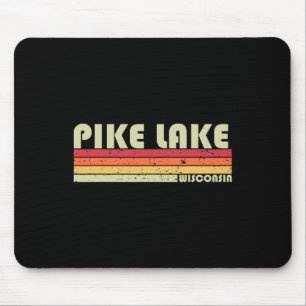 Tapis De Souris Pike Lake Wisconsin Drôle de pêche Camping été G
