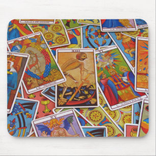 Tapis De Souris Pile de cartes de tarot cool