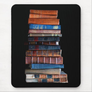 Tapis De Souris Pile vintage de vieux livres