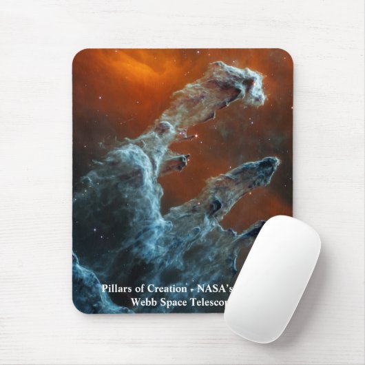 Tapis De Souris Piliers de création James Webb Télescope spatial (Avec souris)