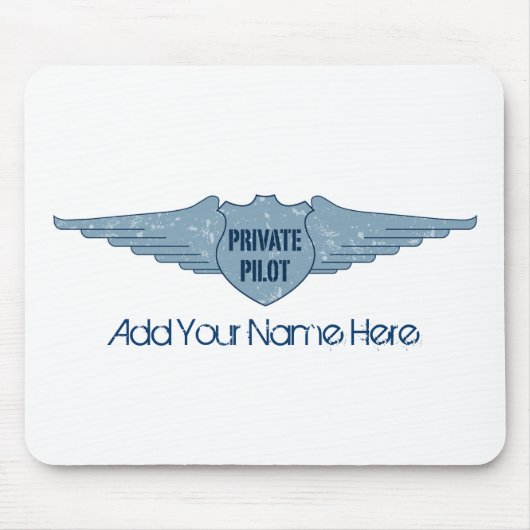 Tapis De Souris Pilote privé Blue Wings (Devant)