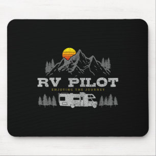 Tapis De Souris Pilotes de camping-car vintage montagne randonnée