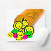 Tapis De Souris Pilules heureuses dans la bouteille d'ordonnance (Avec souris)