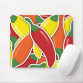 Tapis De Souris Piments de piment mélangés Funky (Avec souris)