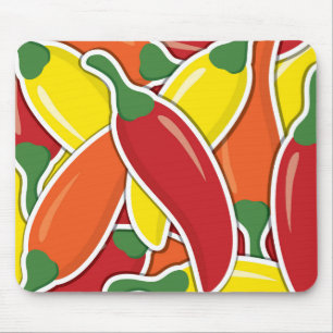 Tapis De Souris Piments de piment mélangés Funky