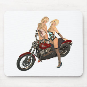 Tapis De Souris Pin-up cycliste girls