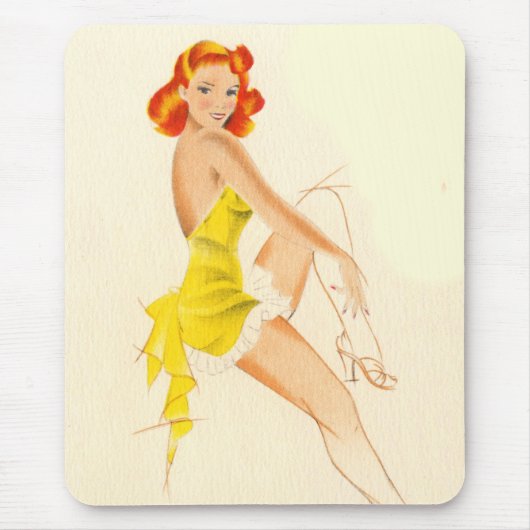 Tapis De Souris Pin-up principal rouge (Devant)