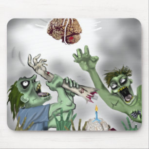Tapis De Souris pinata d'anniversaire de zombi