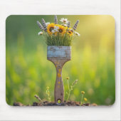 Tapis De Souris Pinceau Avec Fleur sauvage (Devant)