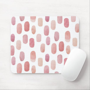 Tapis De Souris Pinceau rose aquarelle. Motif mignon moderne