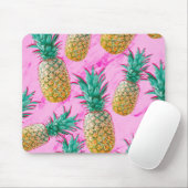 Tapis De Souris Pineapples tropicales et Pink Marble Colorful (Avec souris)