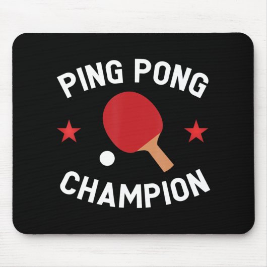 Tapis De Souris Ping Pong Champion Table Tennis Lover Cadeau (Devant)