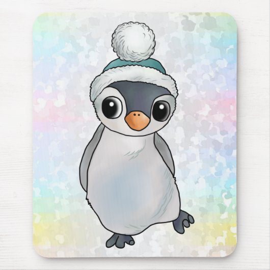 Tapis De Souris Pingouin avec casquette (Devant)