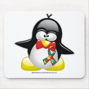 Tapis De Souris Pingouin d'autisme