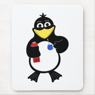 Tapis De Souris Pingouin de dessin