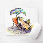 Tapis De Souris pingouin de plage (Avec souris)