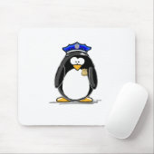 Tapis De Souris Pingouin de policier (Avec souris)