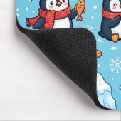 Tapis de souris Pingouin Écharpe d'Hiver (Coin)