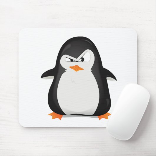 Tapis De Souris Pingouin fâché (Avec souris)