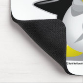 Tapis De Souris Pingouin gris/argenté de ruban (Coin)