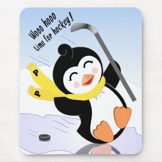 Tapis De Souris Pingouin Mousepad d'hockey (Devant)