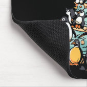 Tapis De Souris Pingouin Noël Jour Ice Oiseau animal Père Noël (Coin)