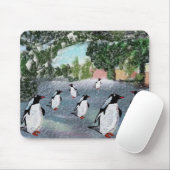 Tapis De Souris Pingouin Winterwonderland Mousepad (Avec souris)