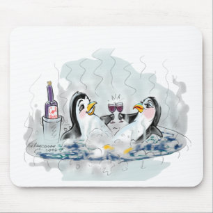 Tapis De Souris Pingouins de baquet chaud