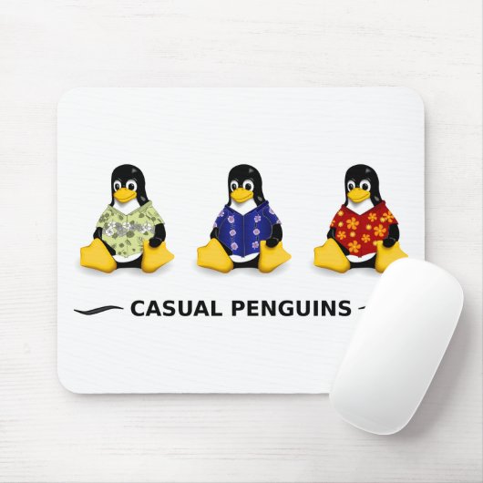 Tapis De Souris Pingouins décontractés Mousepad (Avec souris)