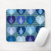 Tapis De Souris Pingouins Hearted bleus (Avec souris)