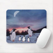 Tapis De Souris Pingouins sur la glace Mousepad (Avec souris)