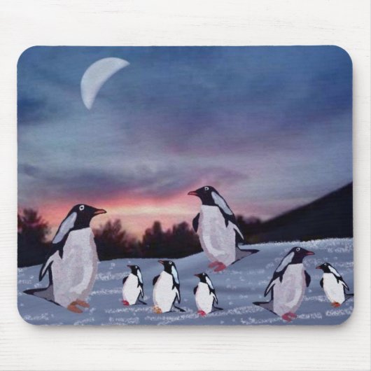 Tapis De Souris Pingouins sur la glace Mousepad (Devant)
